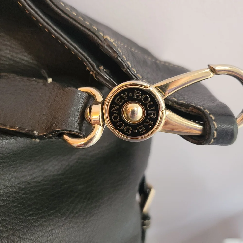Dooney and Bourke Black Large Pebble Leather Hobo Shoulder Bag